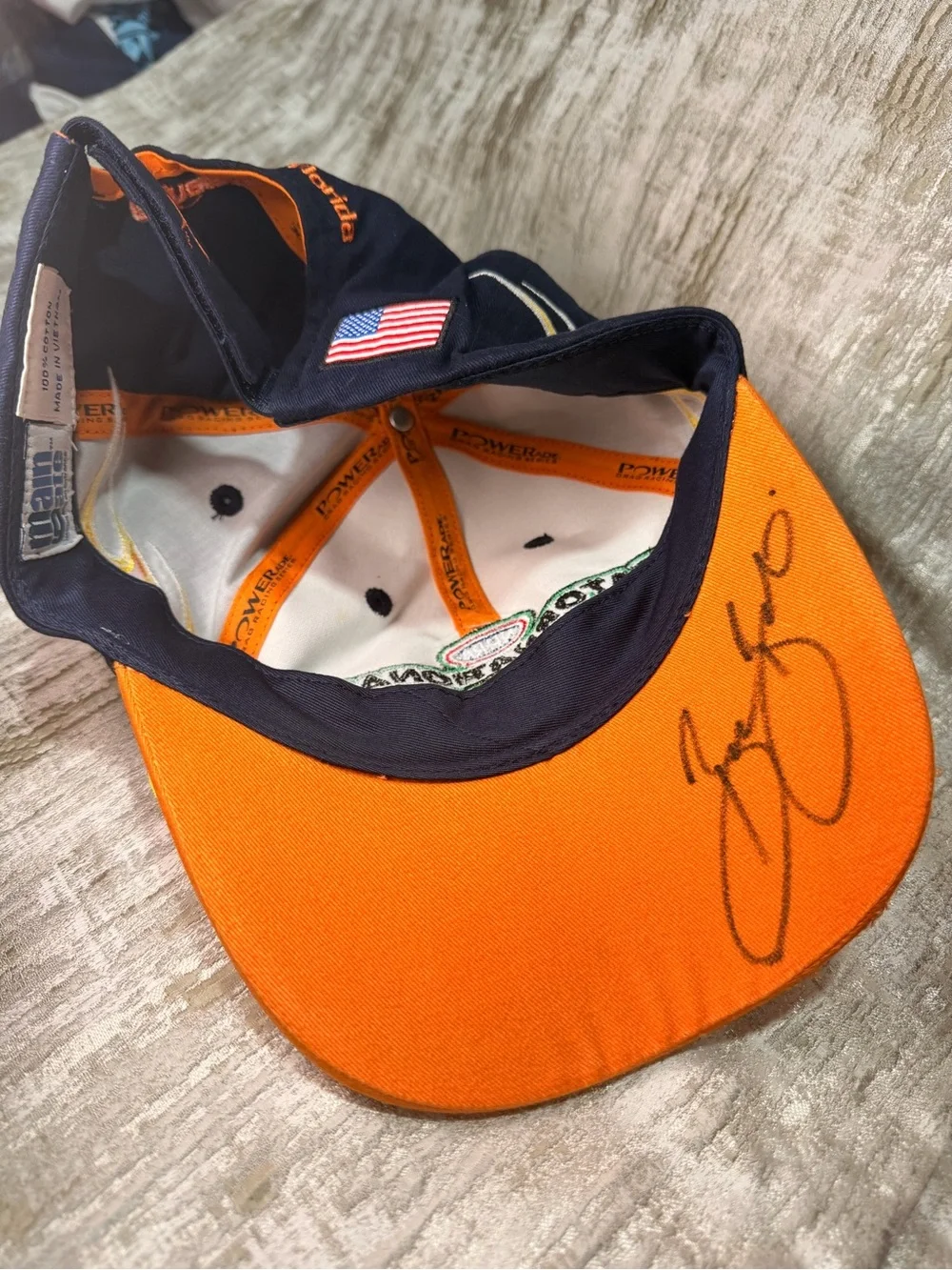 NHRA Gatornationals Navy Cap with Orange Flame Accents